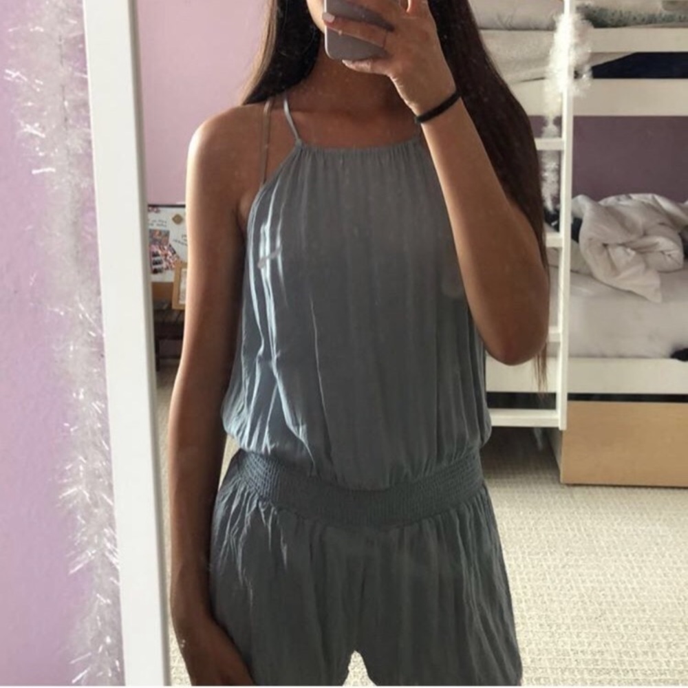 Forever 21 blue/ grey romper